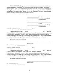 Domestic Partner Inheritance Tax Exemption for Real Property - Howard County, Maryland, Page 5