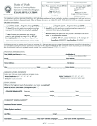 Exam Application - Operator Certification Program - Utah