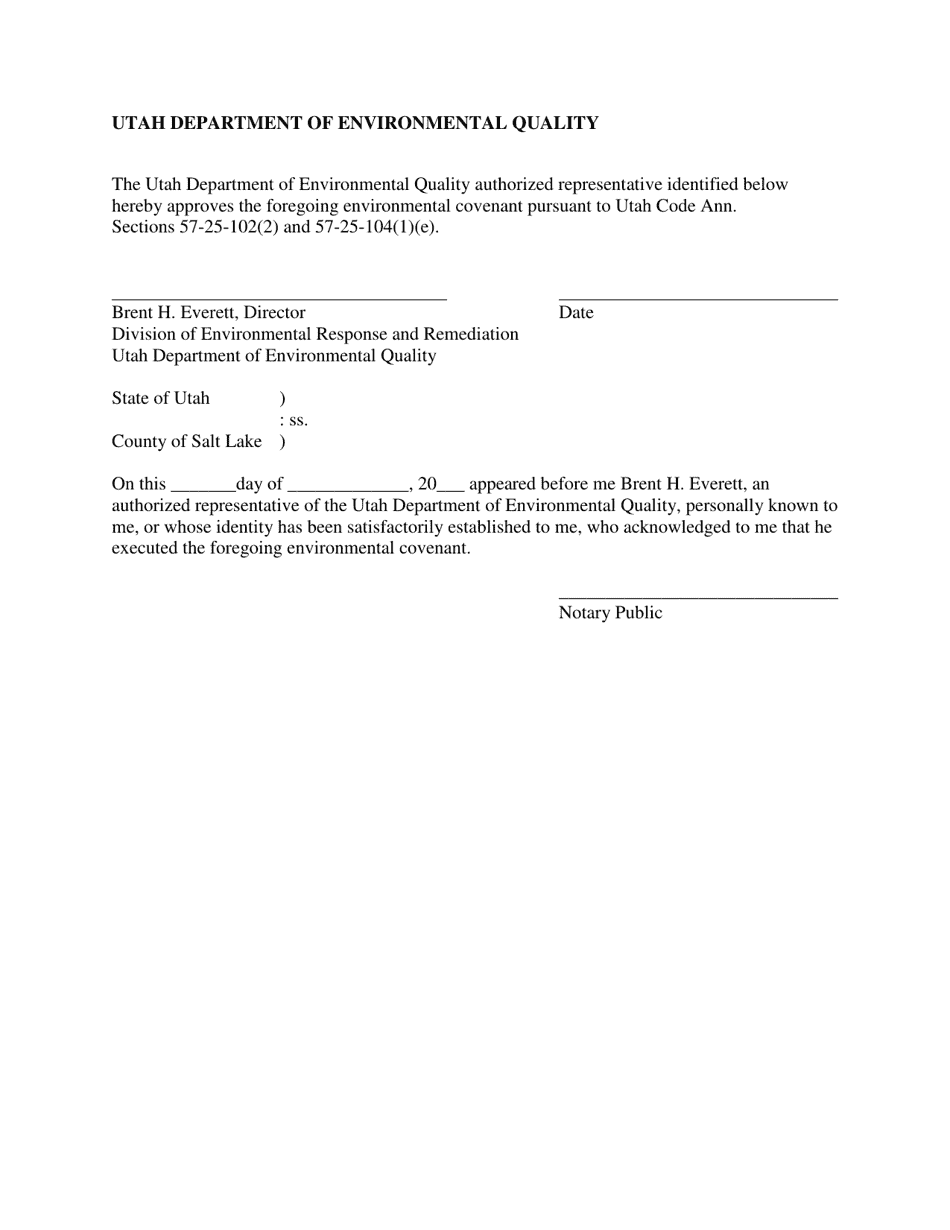 Environmental Covenant - Utah, Page 8