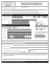 Clinical Laboratory Technologist Form 2 Certification of Professional Education - New York, Page 3