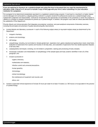 Cytotechnologist Form 2 Certification of Professional Education - New York, Page 2
