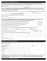 Cytotechnologist Form 2 Certification of Professional Education - New York, Page 4