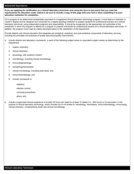 Clinical Laboratory Technician Form 2 Certification of Professional Education - New York, Page 2