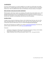Notification of Intent to Sell a Mobile Home Park - Vermont, Page 2