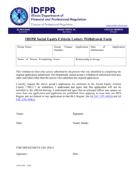 Form IL486-2492 Idfpr Social Equity Criteria Lottery Withdrawal Form - Illinois, Page 2