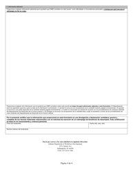 State Formulario 57026 Solicitud De Exencion De Sobrepago - Indiana (Spanish), Page 4