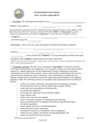 Site Access Agreement - Petroleum Restoration Program - Florida