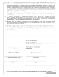 Form DS-3237B Encroachment Maintenance Agreement - City of San Diego, California, Page 2