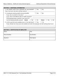 Form GEN111 Employer Statement Form - California, Page 3