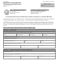 Document preview: Form CGCC-CH3-02 Application for Contract Approval to Provide Proposition Player Services - California