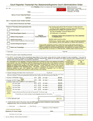 Document preview: Court Reporter Transcript Pay Statement/Supreme Court Administrative Order - West Virginia