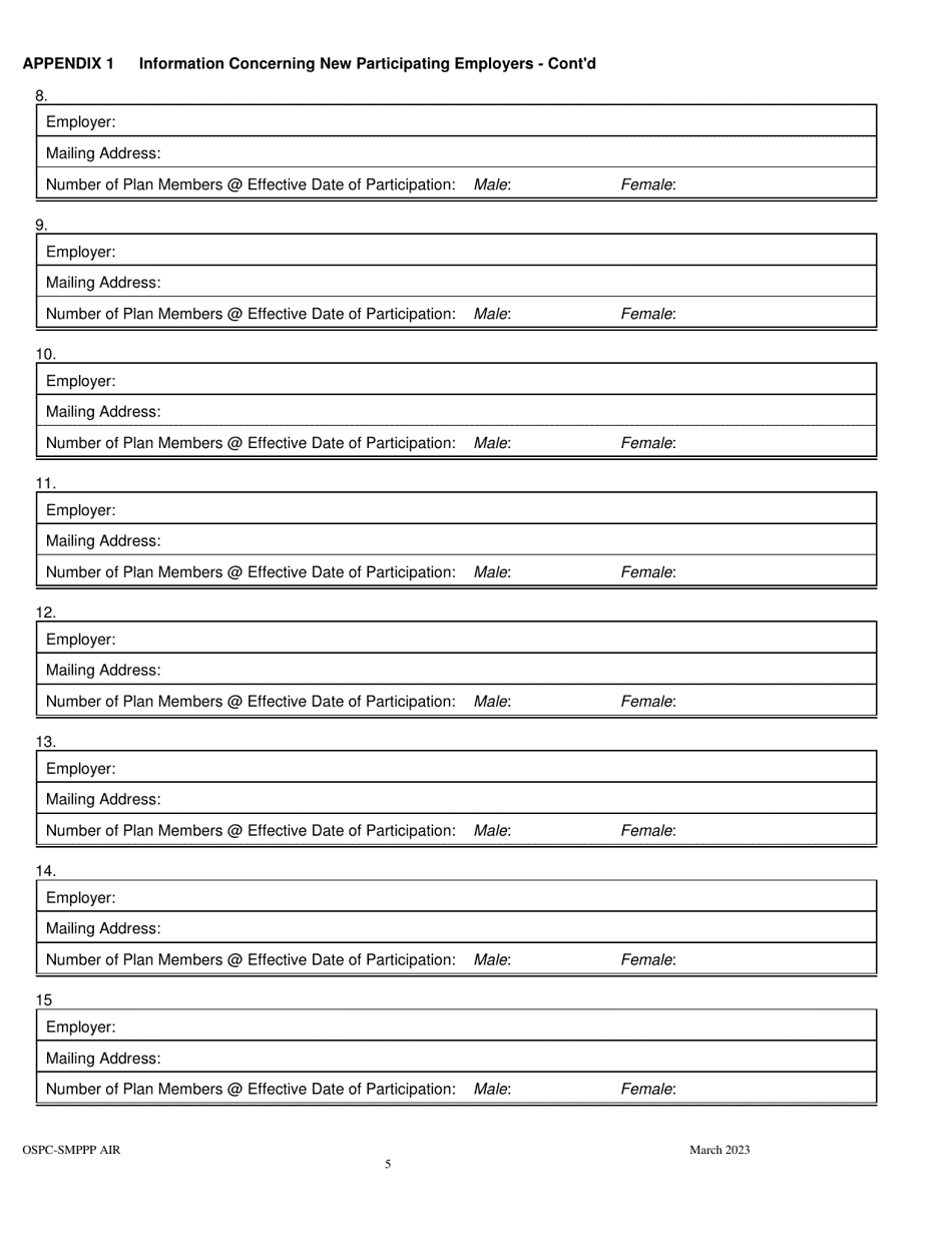 Simplified Money Purchase Pension Plan Annual Information Return - Manitoba, Canada, Page 5