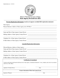 Document preview: Form SA-SAA Liaison State Agency Amendment - North Carolina, 2023