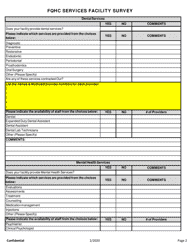 Fqhc Services Facility Survey - Louisiana, Page 2