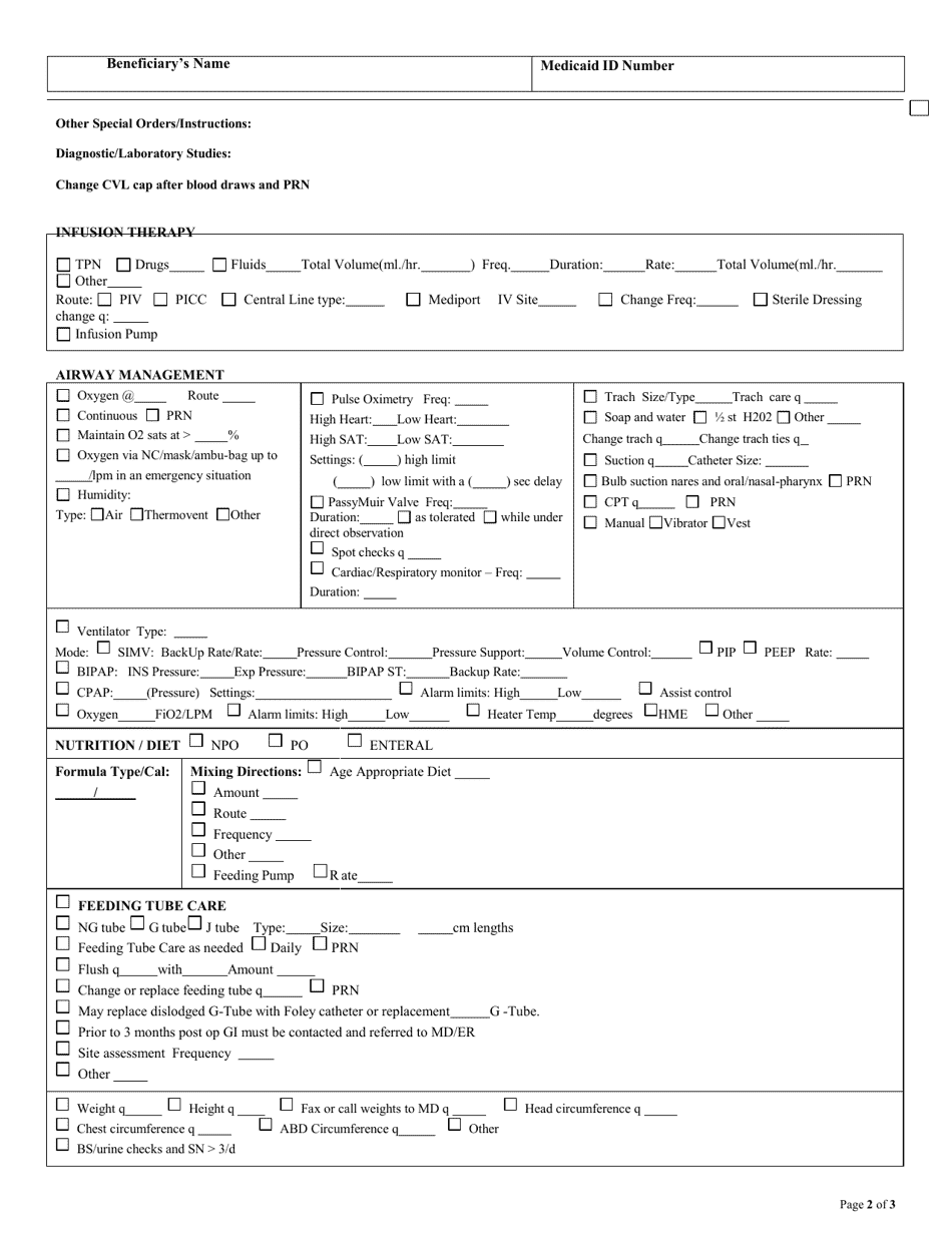 Louisiana Physician's Order for Pdhc - Fill Out, Sign Online and ...