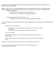 Document preview: Form PA-01 Request for Prior Authorization for Brentuximab Vedotin (J9042) - Financing Medical Assistance Program - Louisiana
