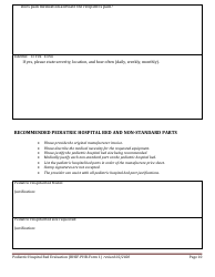 BHSF-PHB Form 1 Pediatric Hospital Bed Evaluation - Louisiana, Page 10
