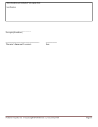 BHSF-PHB Form 1 Pediatric Hospital Bed Evaluation - Louisiana, Page 13