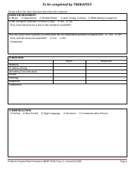 BHSF-PHB Form 1 Pediatric Hospital Bed Evaluation - Louisiana, Page 4