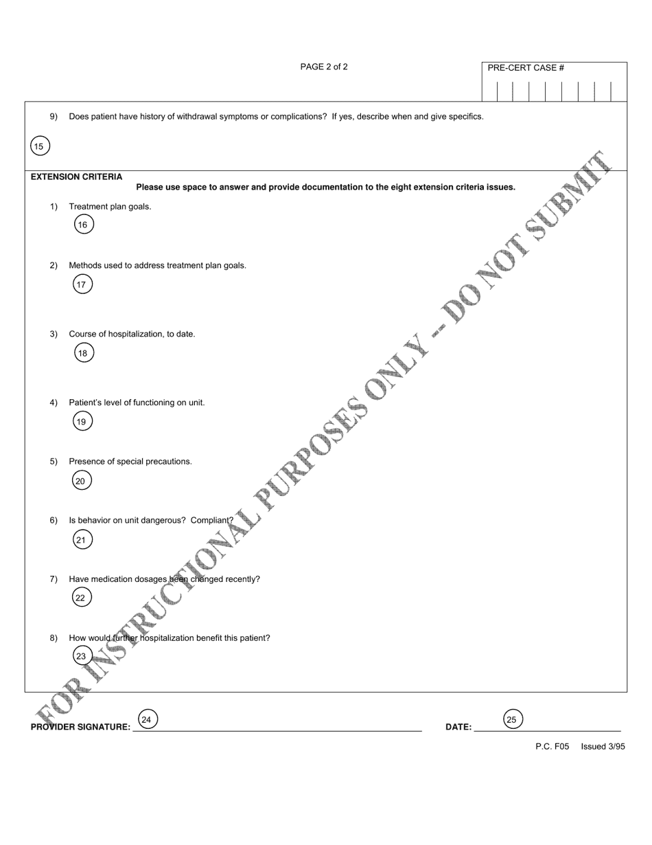 Request for Psychiatric / Substance Abuse Extension / Reconsideration - Louisiana, Page 3