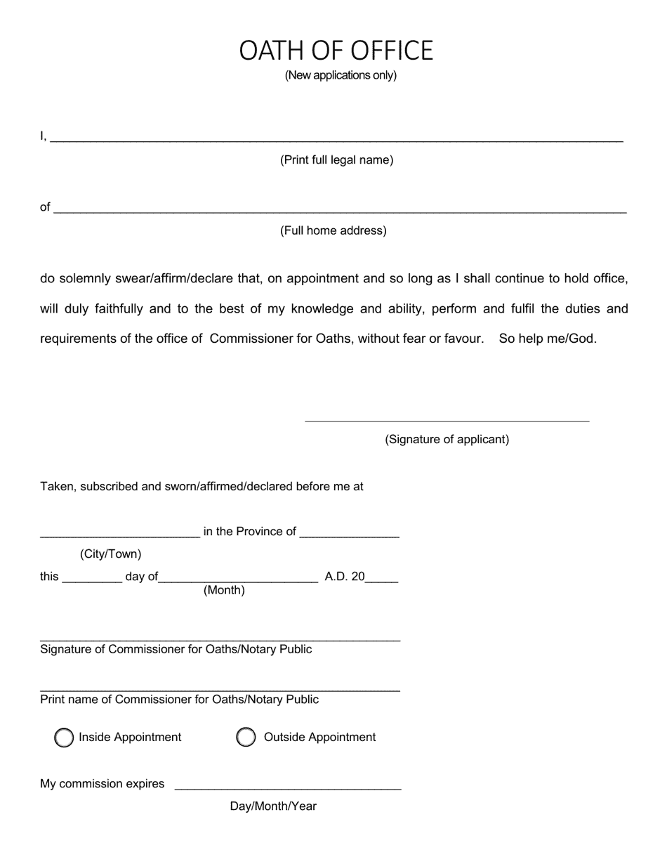 Commissioner for Oaths Application / Renewal - Manitoba, Canada, Page 3