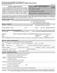 Document preview: DOT Form ODA0002 Outdoor Advertising (Oda) Display Permit Application - California