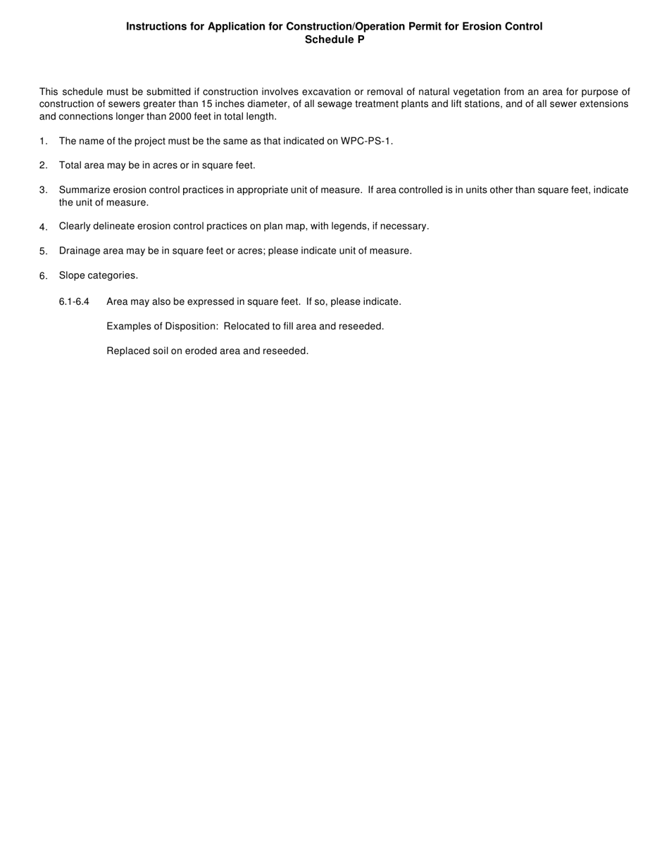 Form IL532-1627 (WPC533) Schedule P Erosion Control - Illinois, Page 1