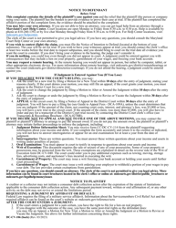 Form DC-CV-106 Complaint - Assigned Consumer Debt - Maryland, Page 2