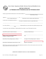 Document preview: Form UNI-17 Revocation of Authorization for Release of Information - Alaska
