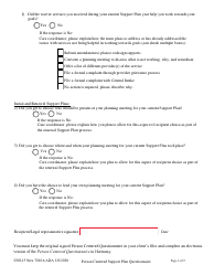 Form UNI-15 Questionnaire for Initial and Renewal Support Plans - Alaska, Page 2