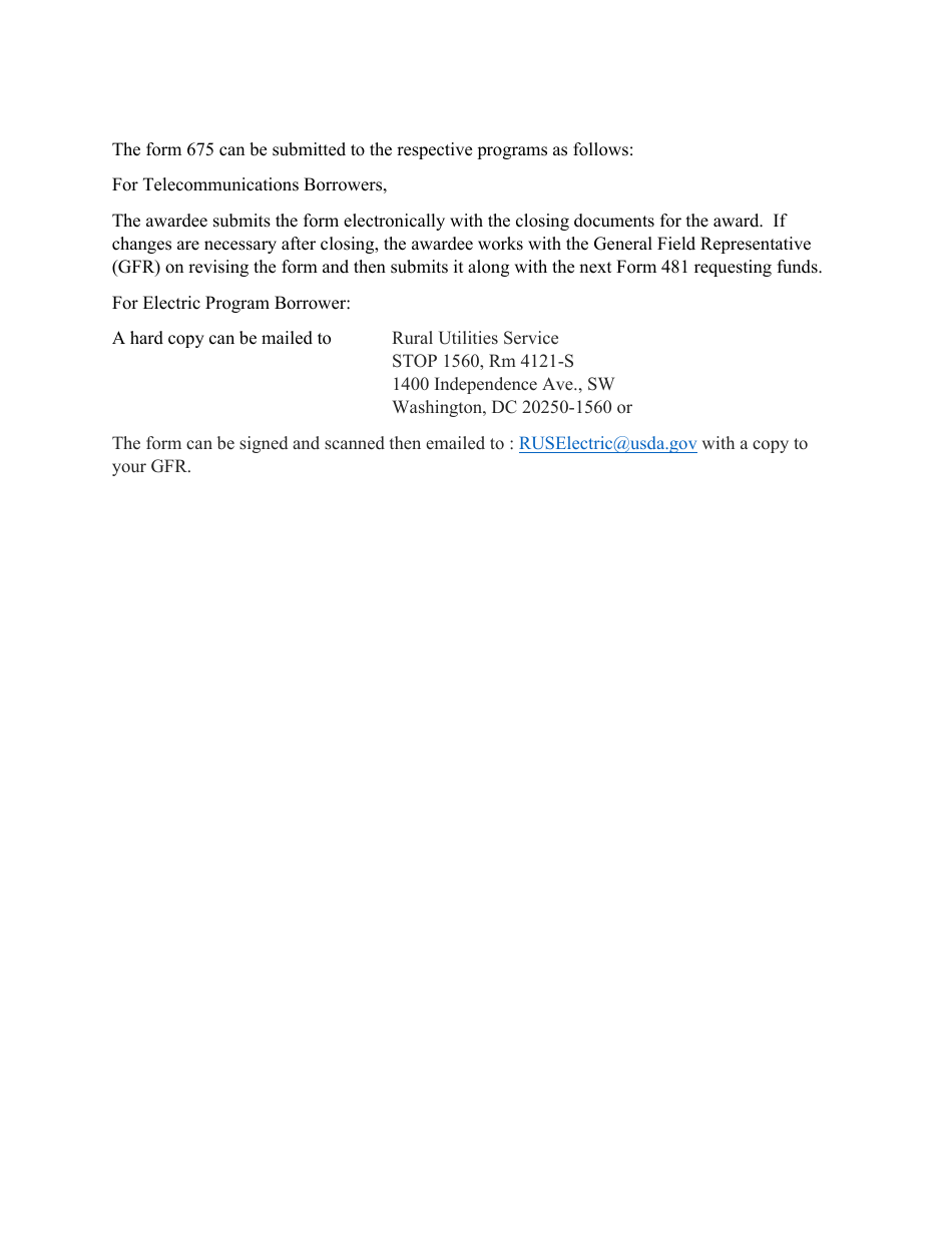 Instructions for RUS Form 675 Certificate of Authority, Page 2