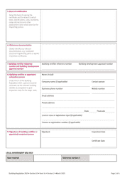 Form 16 Inspection Certificate - Queensland, Australia, Page 2