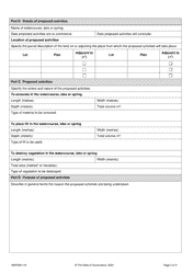 Form W2F008 Application for a Riverine Protection Permit - Queensland, Australia, Page 2
