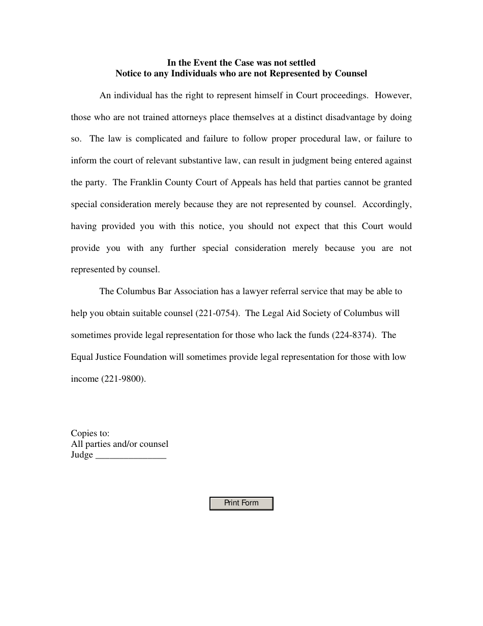 Mediation Status Report - Franklin County, Ohio, Page 3