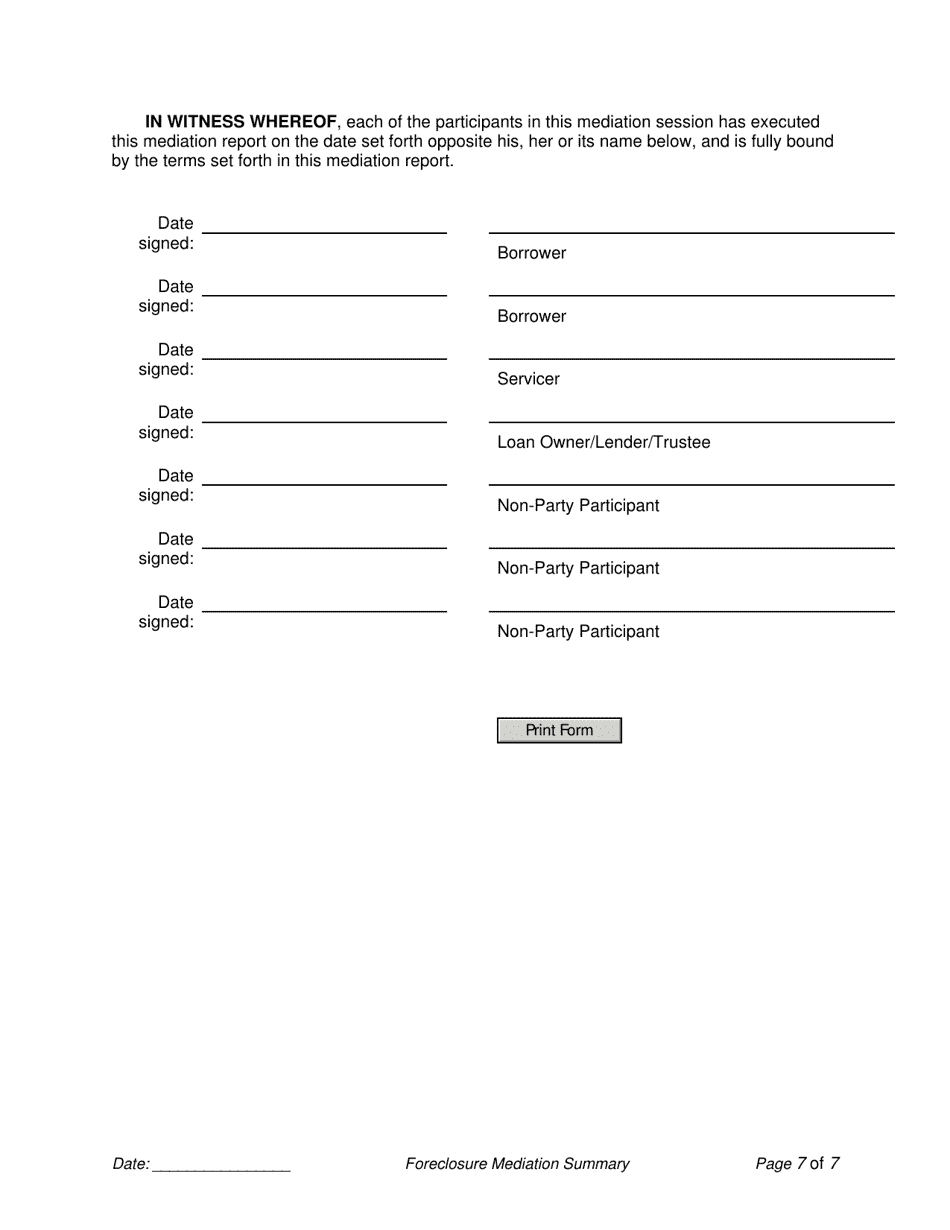 Foreclosure Mediation Summary - Ohio, Page 7