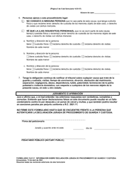 Formulario 10.01-F Informacion Sobre Declaracion Jurada De Procedimiento De Guarda Y Custodia (R.c. 3127.23) - Ohio (Spanish), Page 5