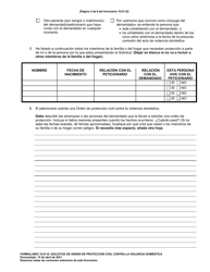 Formulario 10.01-D Solicitud De Orden De Proteccion Civil Contra La Violencia Domestica (R.c. 3113.31) - Ohio (Spanish), Page 2