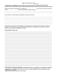 Formulario 10.01-I Orden De Proteccion Civil Contra La Violencia Domestica (Cpo) Audiencia De Parte (R.c. 3113.31) - Ohio (Spanish), Page 2