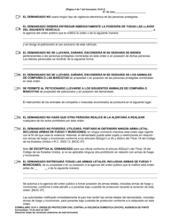 Formulario 10.01-I Orden De Proteccion Civil Contra La Violencia Domestica (Cpo) Audiencia De Parte (R.c. 3113.31) - Ohio (Spanish), Page 4