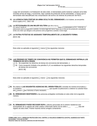 Formulario 10.01-I Orden De Proteccion Civil Contra La Violencia Domestica (Cpo) Audiencia De Parte (R.c. 3113.31) - Ohio (Spanish), Page 5