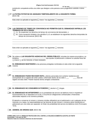 Formulario 10.01-H Orden De Proteccion Civil Contra La Violencia Domestica (Dvcpo) Ex Parte (R.c. 3113.31) - Ohio (Spanish), Page 5