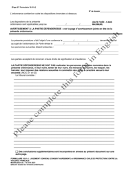 Form 10.01-J Consent Agreement and Domestic Violence Civil Protection Order (R.c. 3113.31) - Ohio (French), Page 2