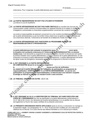 Form 10.01-J Consent Agreement and Domestic Violence Civil Protection Order (R.c. 3113.31) - Ohio (French), Page 6