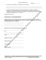 Form 10.01-K Motion to Modify or Terminate Domestic Violence or Dating Violence Civil Protection Order or Consent Agreement (R.c. 3113.31) - Ohio (French), Page 2
