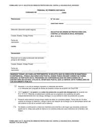 Document preview: Formulario 10.01-P Solicitud De Orden De Proteccion Civil Contra La Violencia En El Noviazgo (R.c. 3113.31) - Ohio (Spanish)