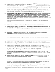 Formulario 10.01-R Audiencia De Parte De Orden De Proteccion Civil Contra La Violencia En El Noviazgo (Dtcpo) (R.c. 3113.31) - Ohio (Spanish), Page 3