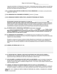 Formulario 10.01-R Audiencia De Parte De Orden De Proteccion Civil Contra La Violencia En El Noviazgo (Dtcpo) (R.c. 3113.31) - Ohio (Spanish), Page 4