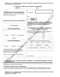 Form 10.01-S Consent Agreement and Dating Violence Civil Protection Order - Ohio (French)