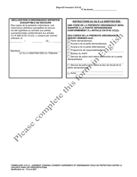 Form 10.01-S Consent Agreement and Dating Violence Civil Protection Order - Ohio (French), Page 6