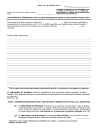 Formulario 10.01-T Orden Modificada De Proteccion Civil Contra La Violencia En El Noviazgo (R.c. 3113.31) - Ohio (Spanish), Page 2